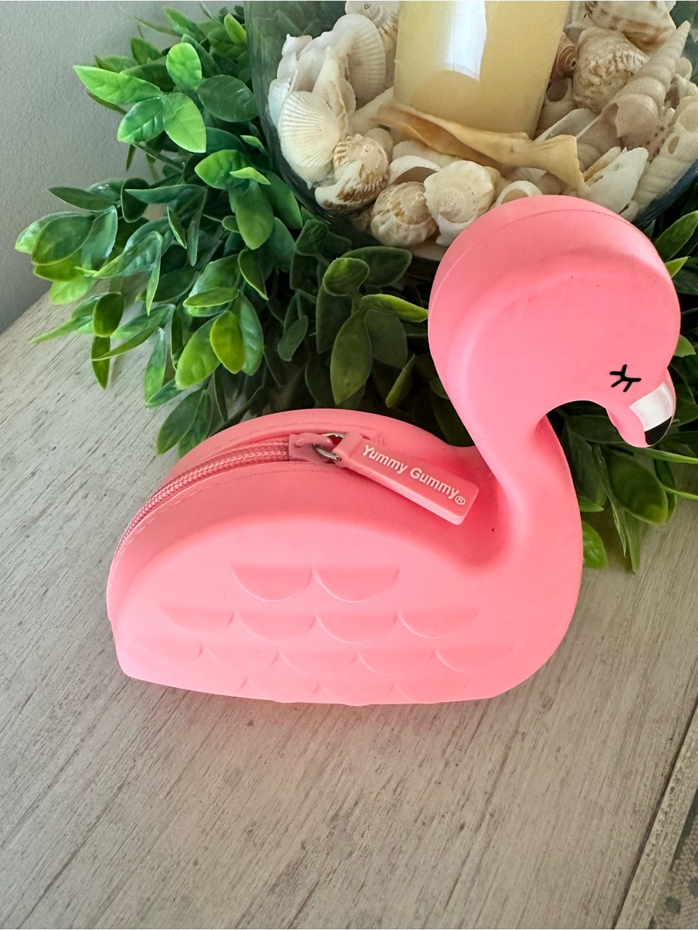 Pink Flamingo Silicone Coin Purse Case